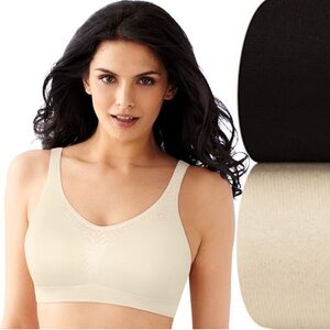 NWT Bali comfort revolution 2 pack microfiber crop tops black/tan size 3XL